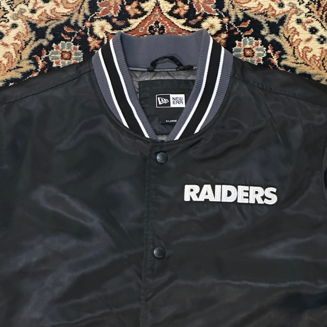 뉴에라 레이더스 바시티 자켓 (XL) 올드스쿨 상품이미지3