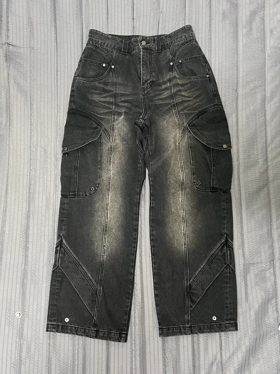 IDWS / PRYER CARGO DENIM PANTS BLACK 상품이미지2