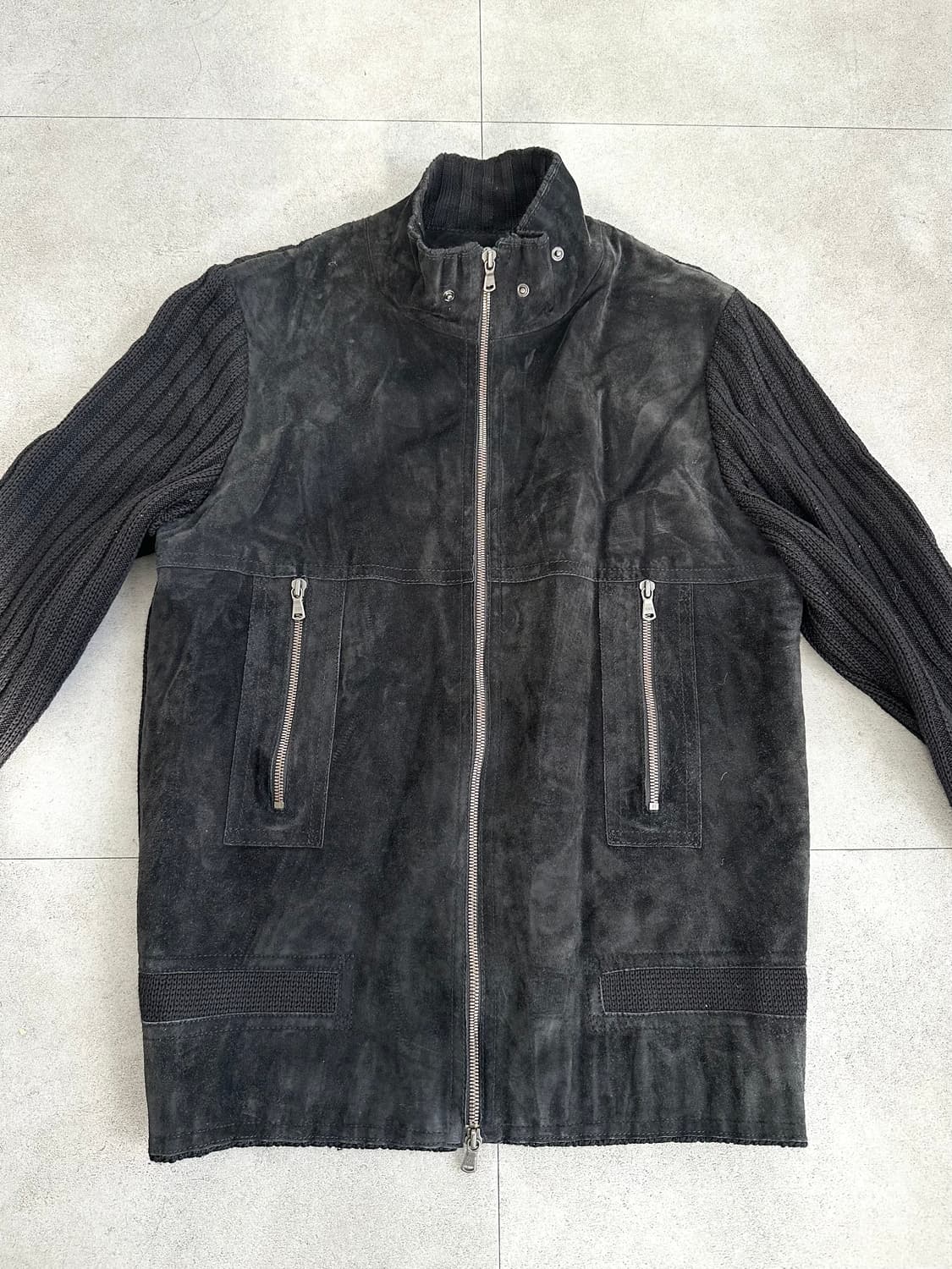 토즈 카프스킨 스웨이드 니트 집업 자켓 상품이미지3