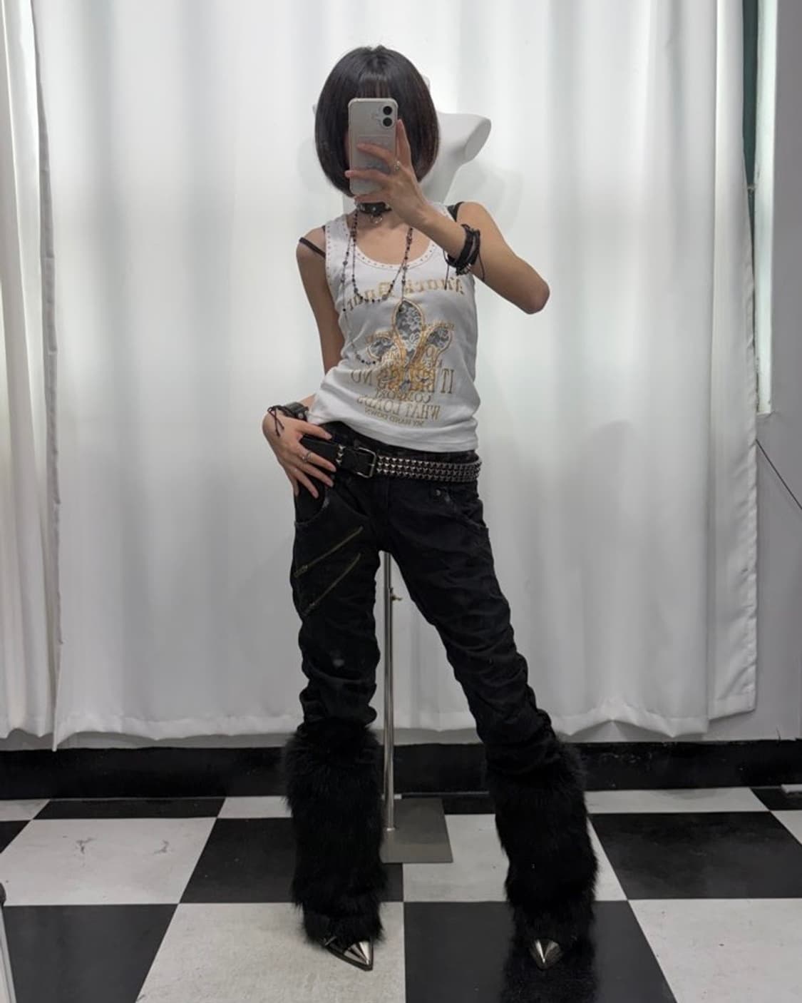 🎸블랙 셔링 디테일 팬츠🎸 상품이미지3