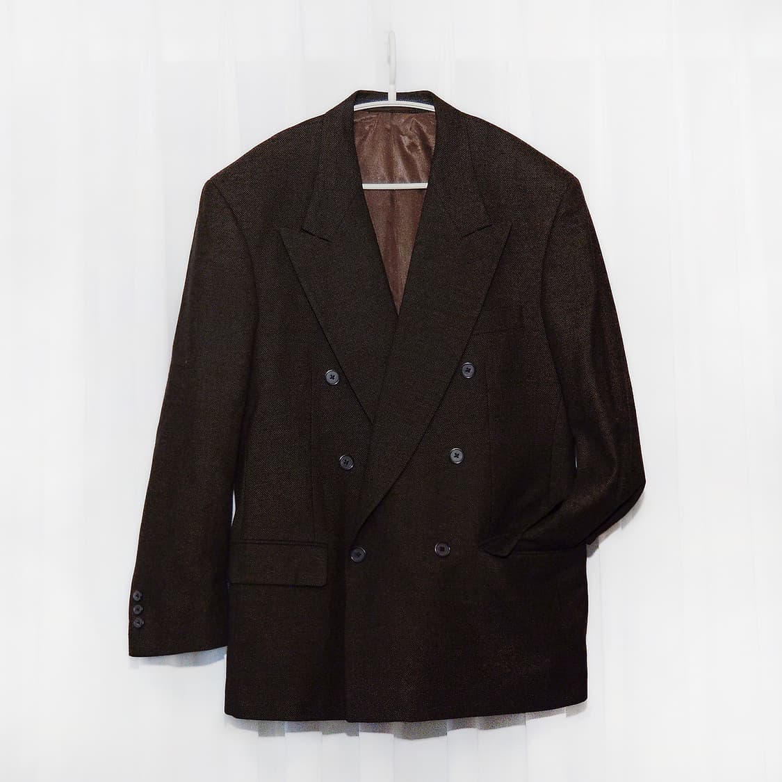 지방시 퓨어울 홈스펀 더블 버튼 블레이저 자켓 (100) 상품이미지1