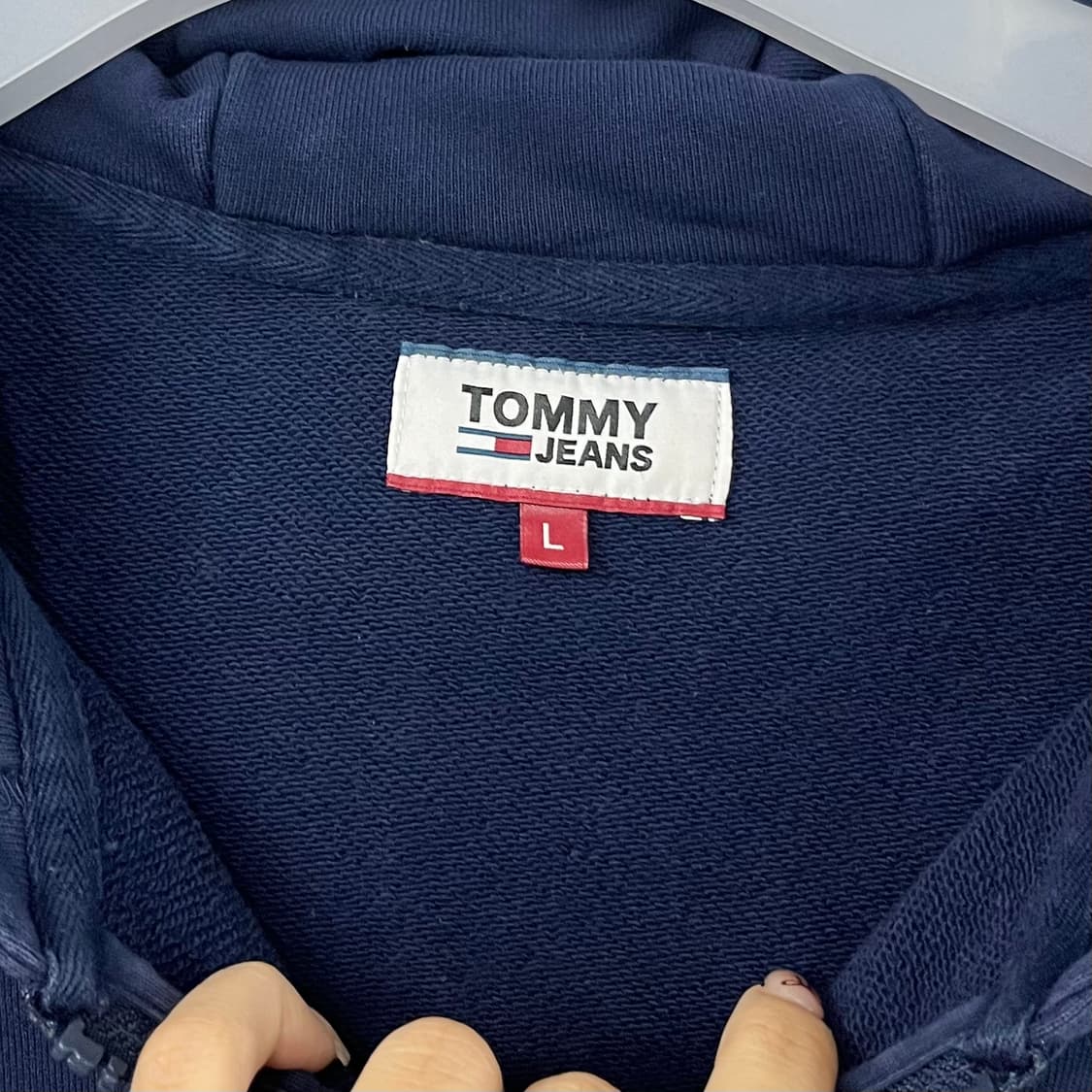 타미힐피거 자수로고 네이비 후드집업 상품이미지6