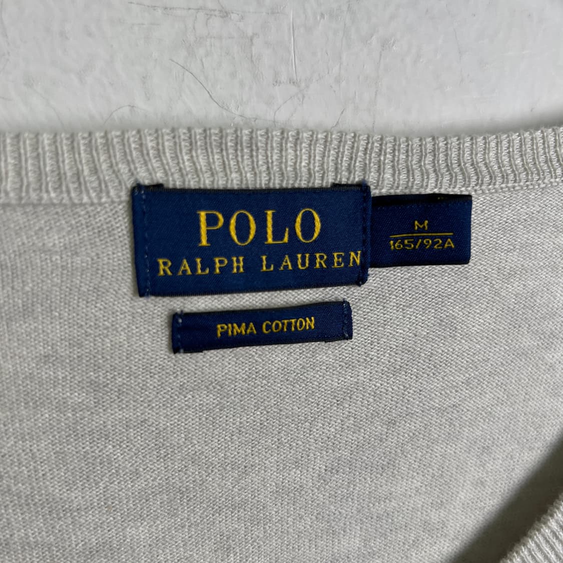 폴로 랄프로렌 피마 코튼 브이넥 니트 M 상품이미지3