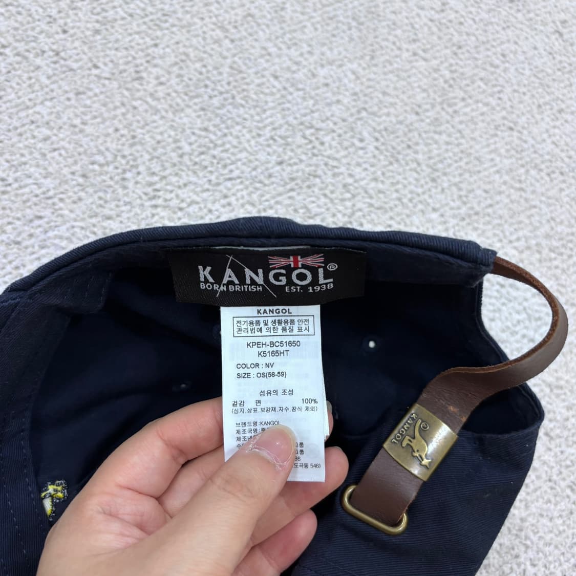 OS 캉골 자수 로고 워시드 베이스볼 볼캡 0615E 상품이미지7