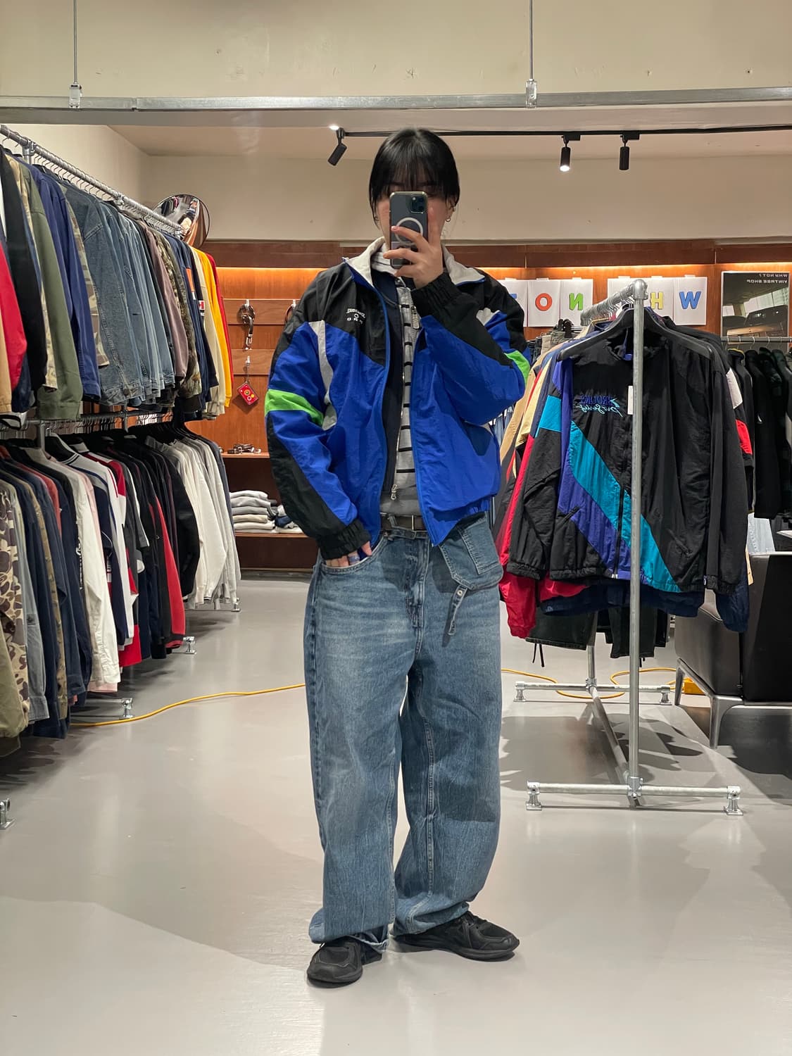 90s 빈티지 올드스쿨 바람막이 자켓 상품이미지1