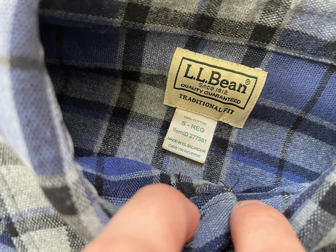 L.l bean 엘엘빈 플란넬 체크 셔츠  J04222 상품이미지4