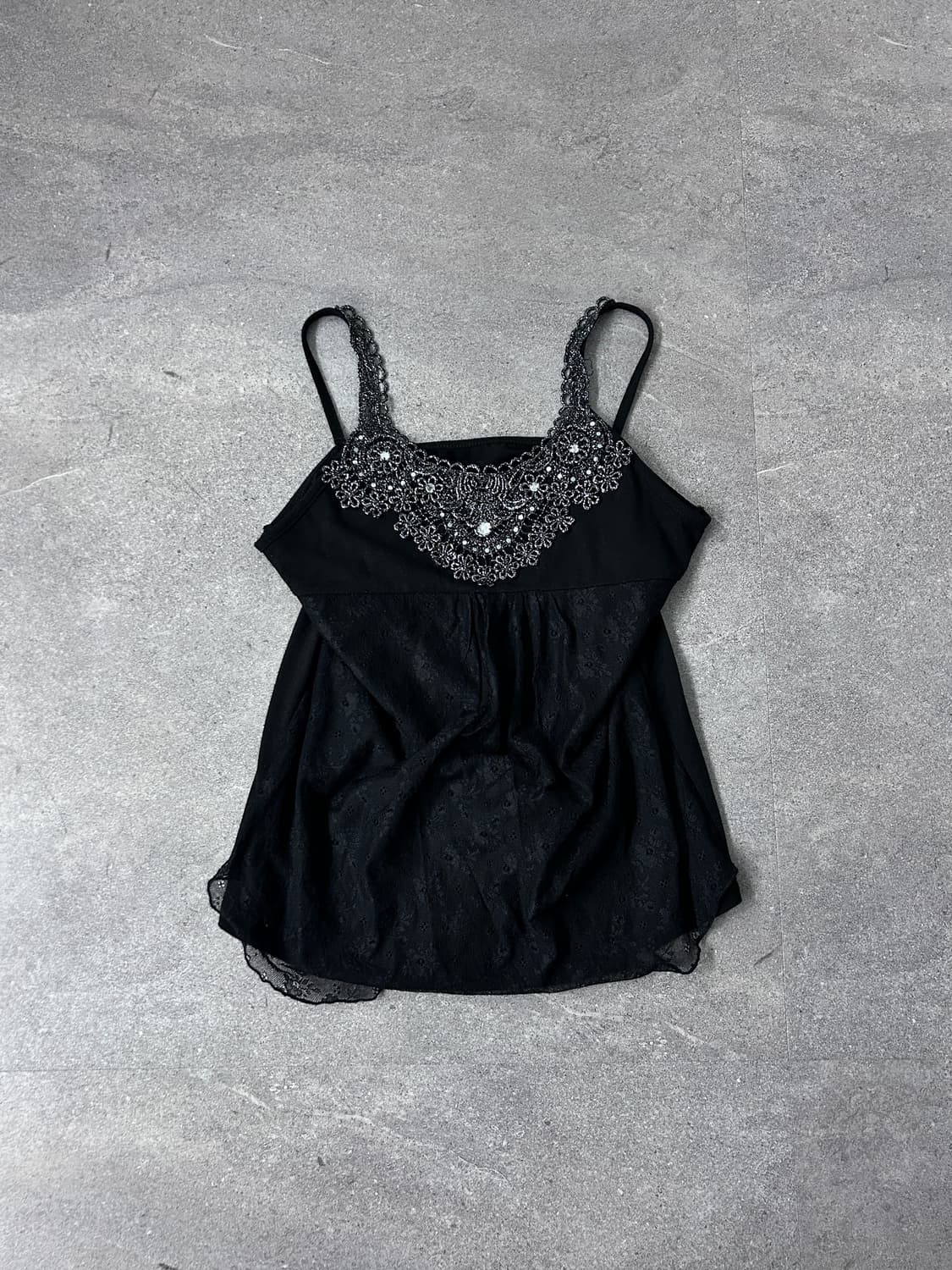 레이스 장식 레이어드 슬리브리스 상품이미지5