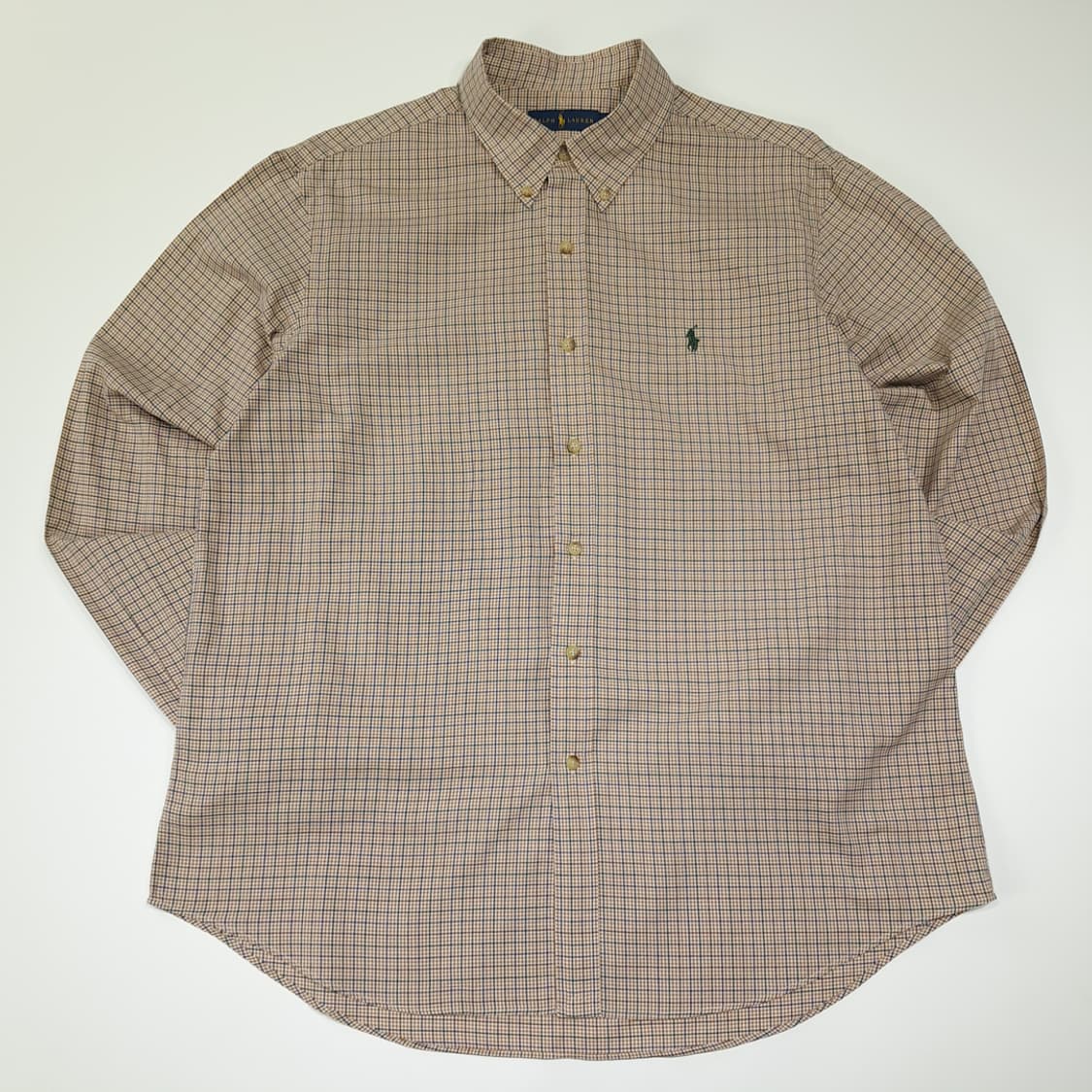 CL812 XL 폴로 00s 마이크로 체크 브라운 셔츠 남방 상품이미지1