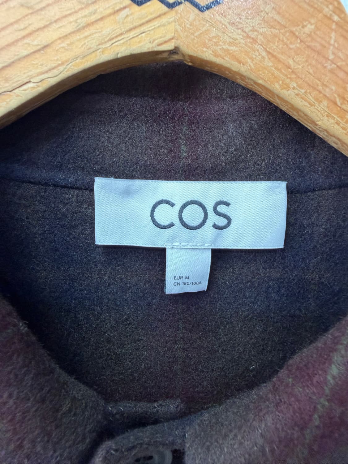 정품) COS 코스 남성 오버핏 체크 셔츠 자켓 M 상품이미지5
