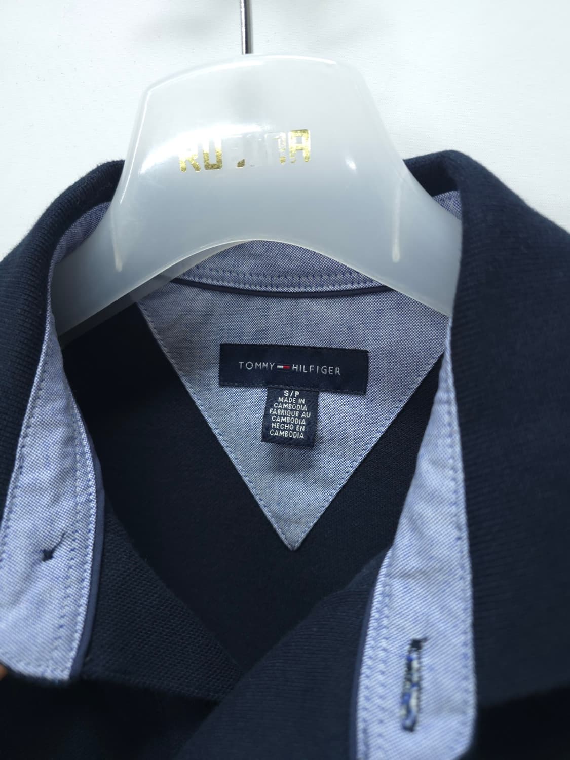 ​타미힐피거 네이비 옥스포드 배색 포인트 긴팔 카라티 (95) 상품이미지6