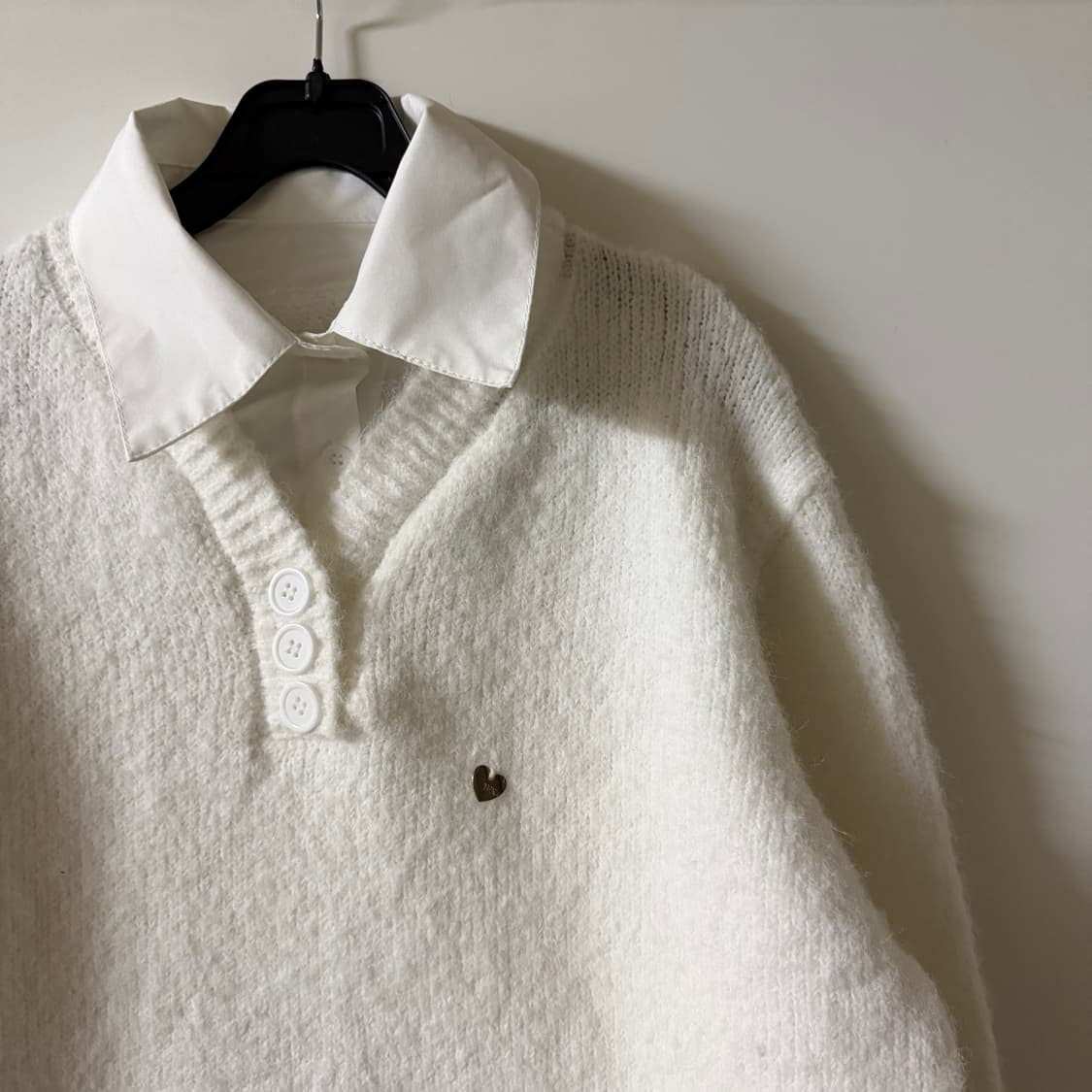 새상품 여자 셔츠 레이어드 니트 상품이미지2