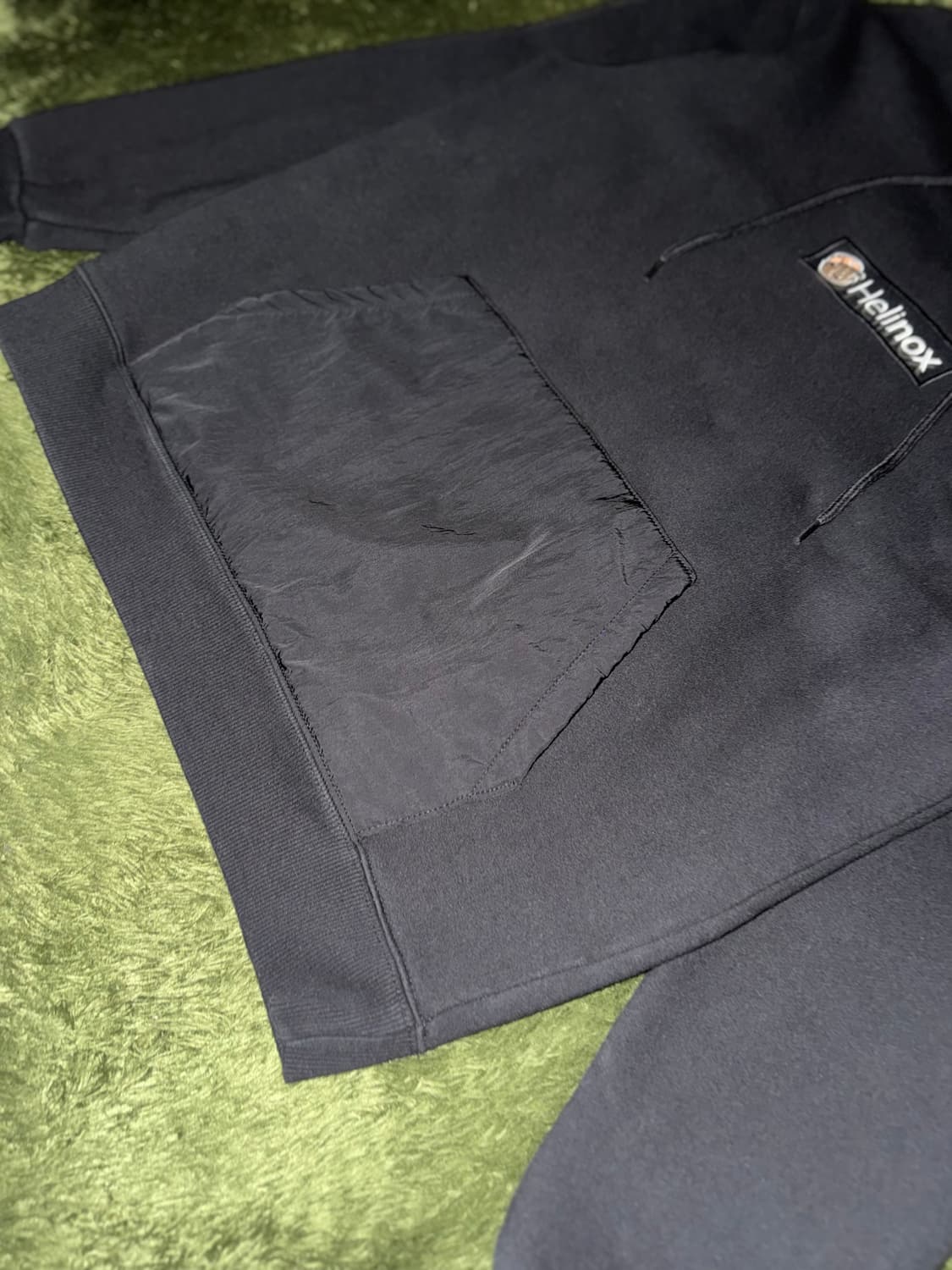 [M] 헬리녹스 X 빠더너스 박스 로고 후디 후드티 블랙 상품이미지5