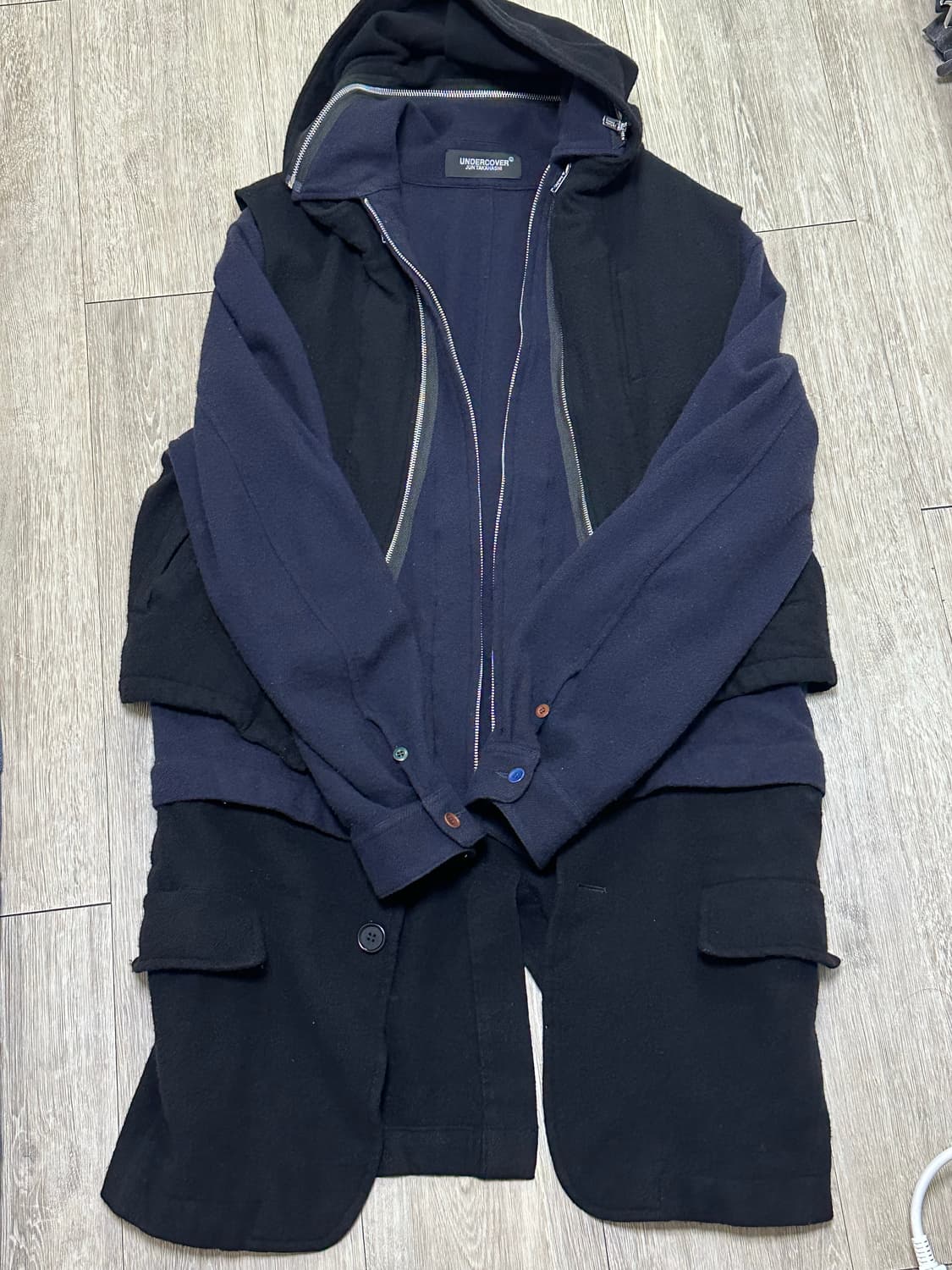 3사이즈 언더커버 21aw 축융 도킹 코트 상품이미지1