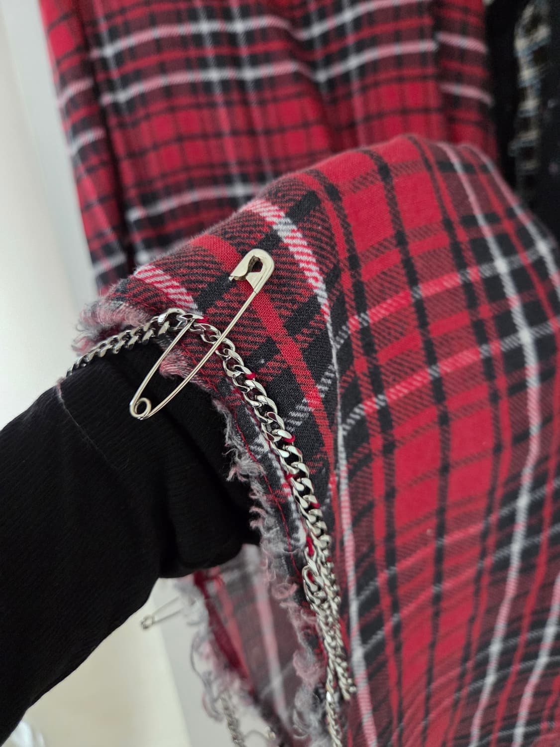 알써틴 R13체크 체인 원피스 상품이미지8