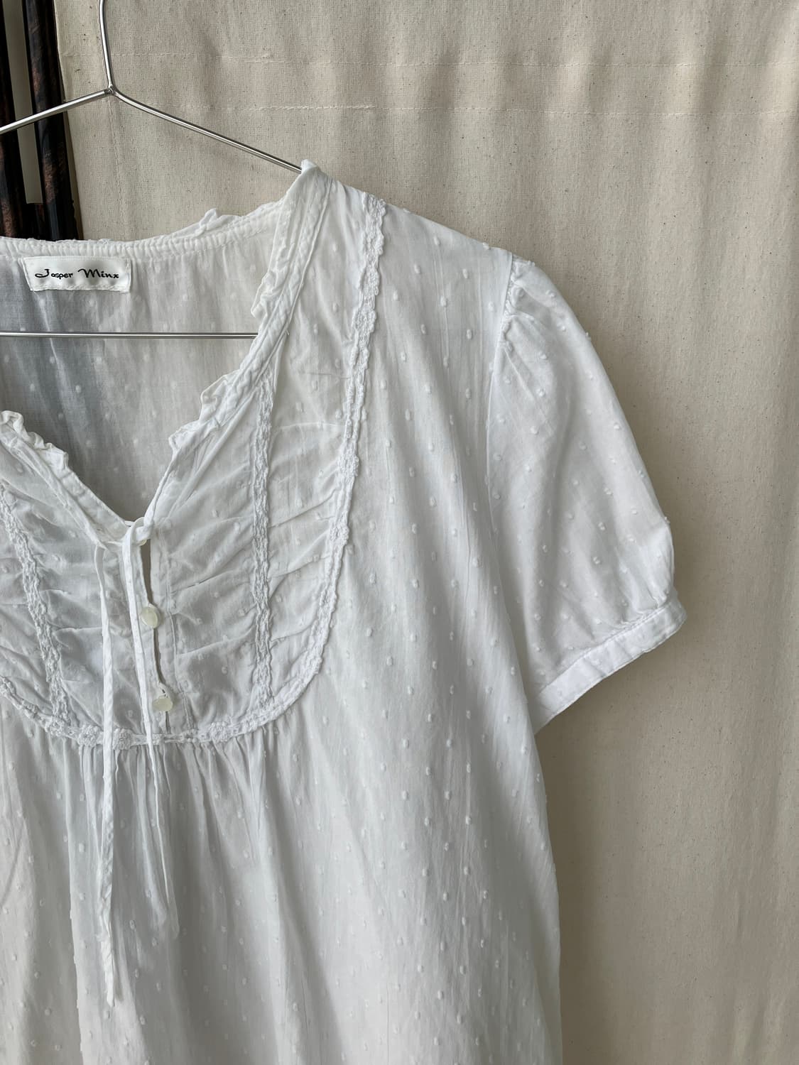 mori pompom lace shirring blouse 상품이미지7