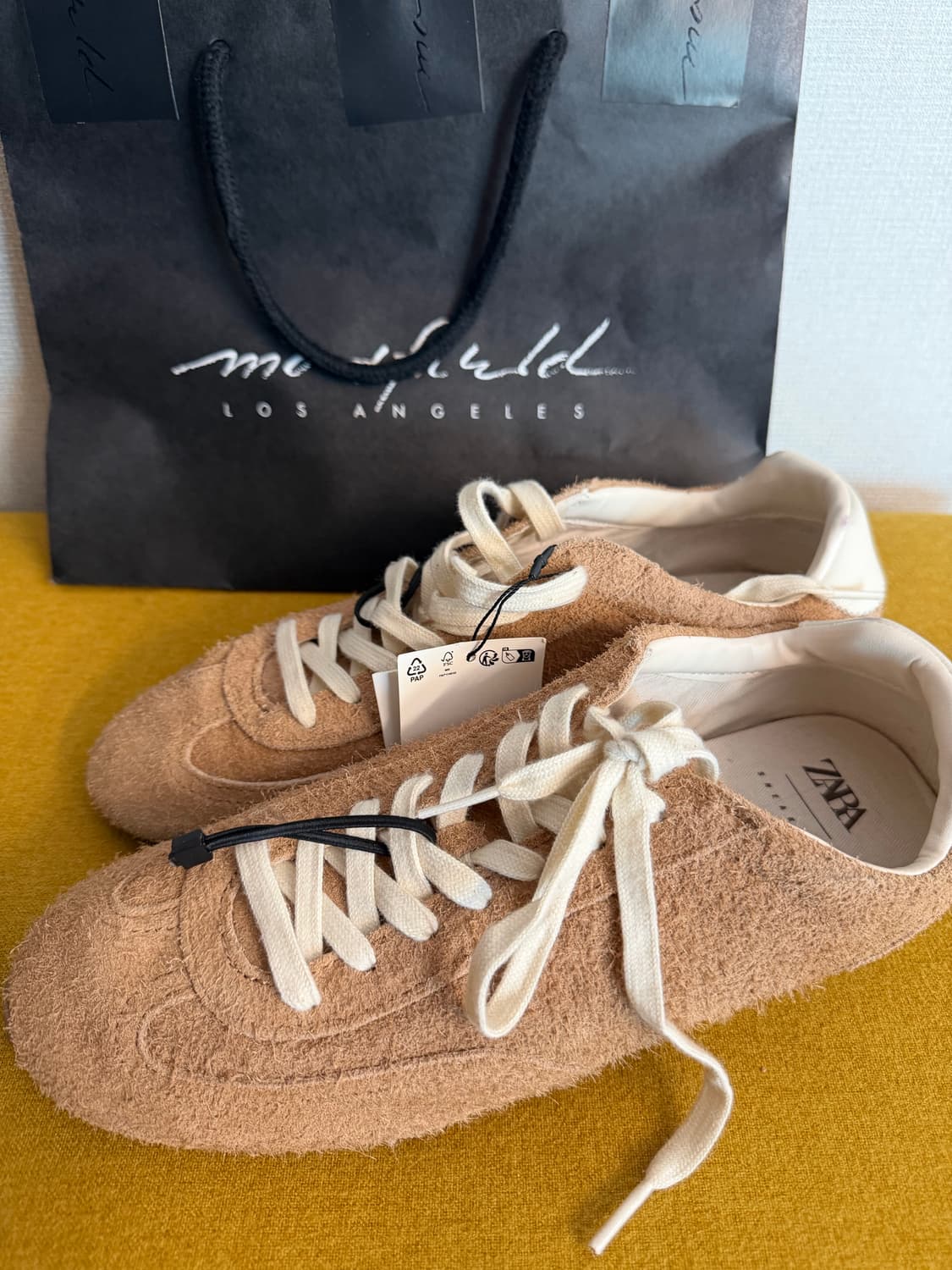 자라 카멜 스웨이드 스니커드  상품이미지7