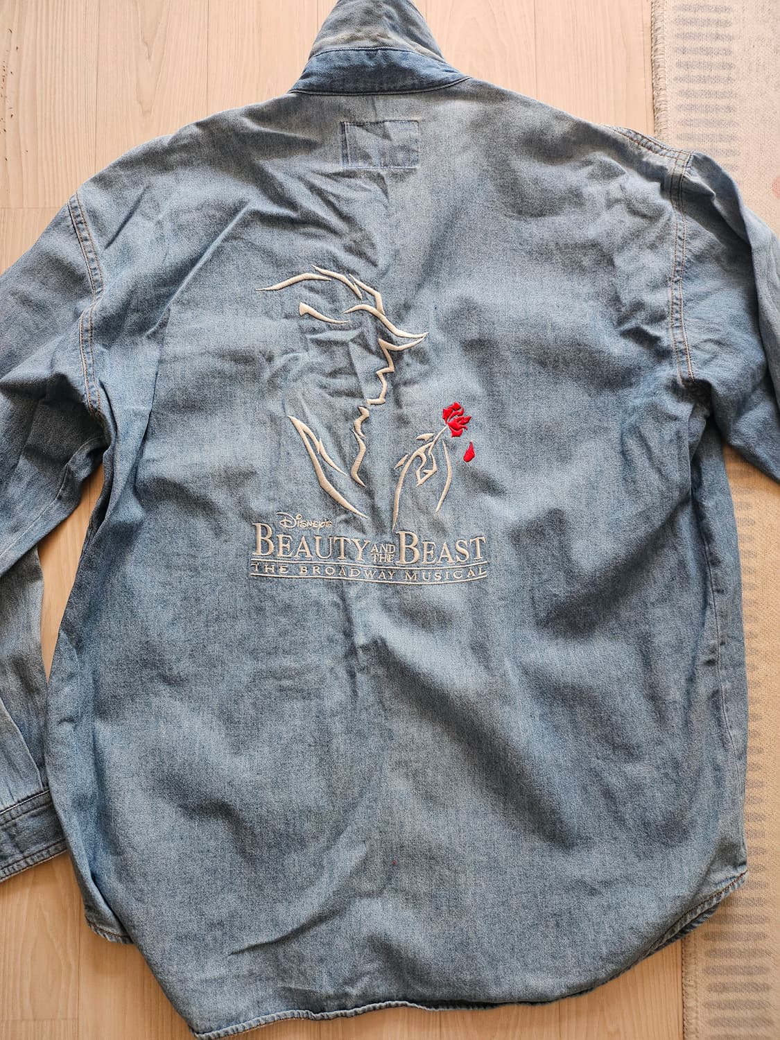 디즈니 미녀와야수 빈티지 데님셔츠 상품이미지1