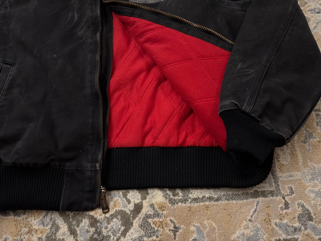 [칼하트] 90s 빈티지 J14 산타페 커스텀 블랙 자켓 오버핏 (XL) 상품이미지4