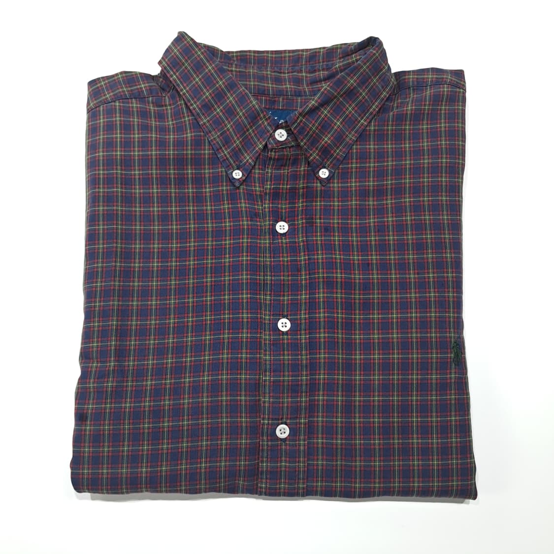 CL514 2XB 폴로 00s 코튼 블랙워치 타탄체크 네이비 셔츠 남방 상품이미지7