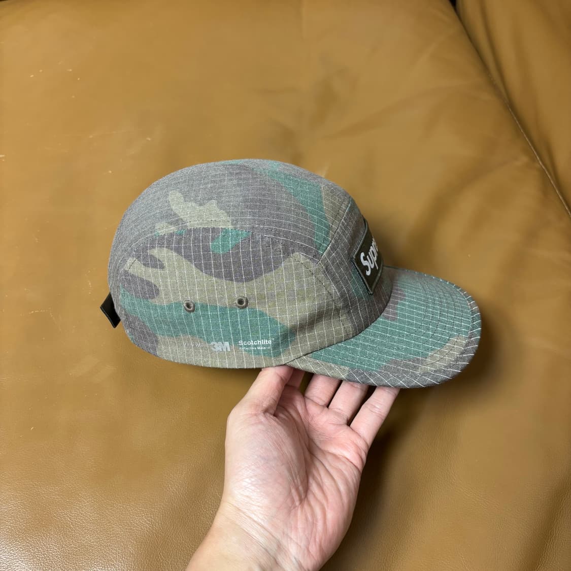 슈프림 캠프캡 모자 박스로고 24SS 립스탑 리플렉티브 우드랜드 카모 상품이미지5