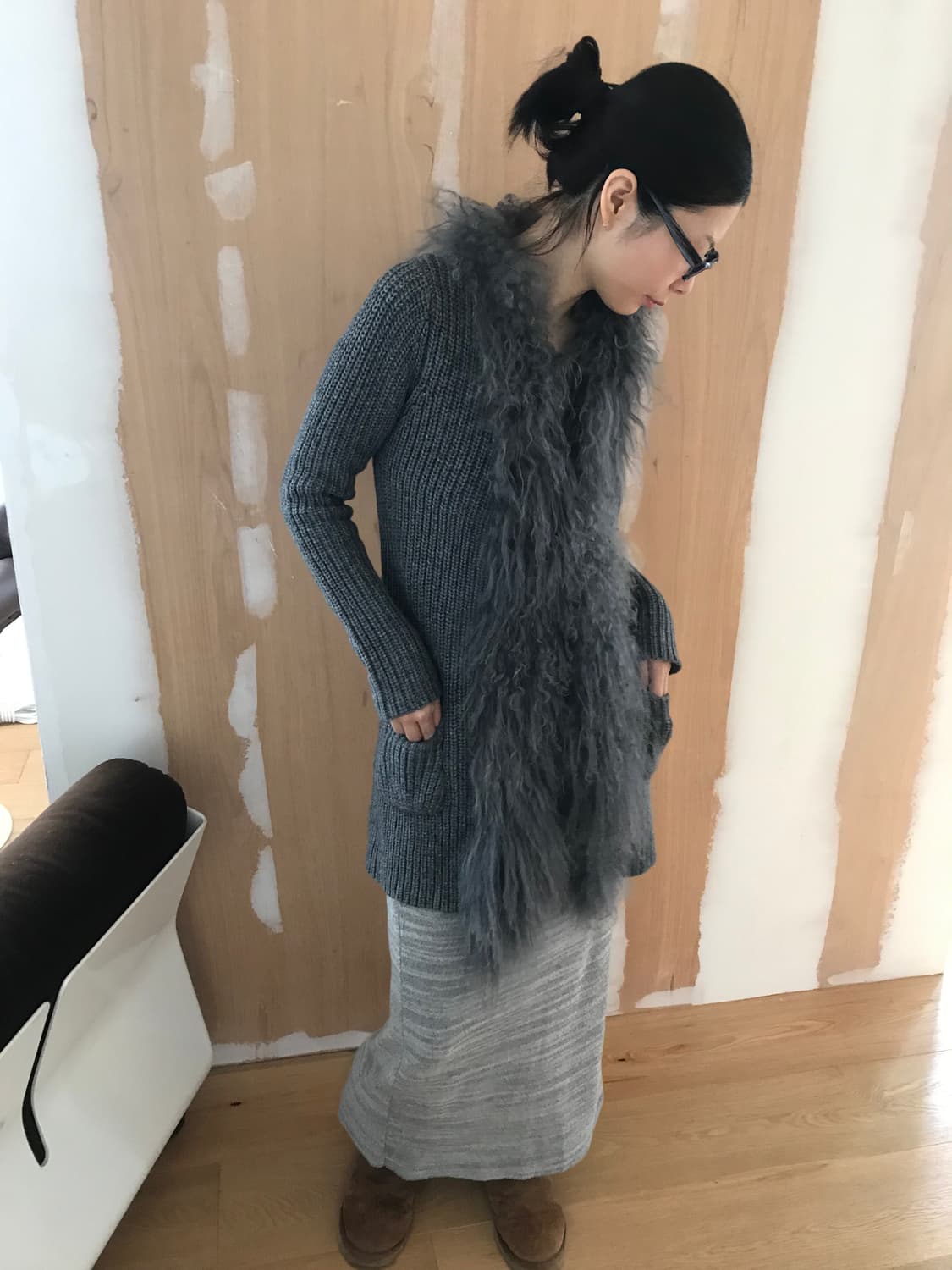 vintage fur cardigan 상품이미지2