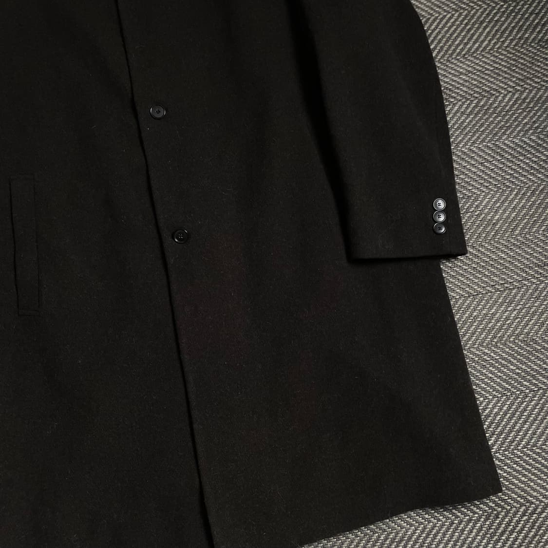 HIRMER 미니멀 울 버튼 발마칸 롱코트 브라운y 4836 상품이미지3