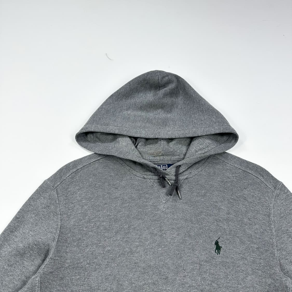 폴로 랄프로렌 미니멀 니트 후드티 그레이 M 상품이미지2