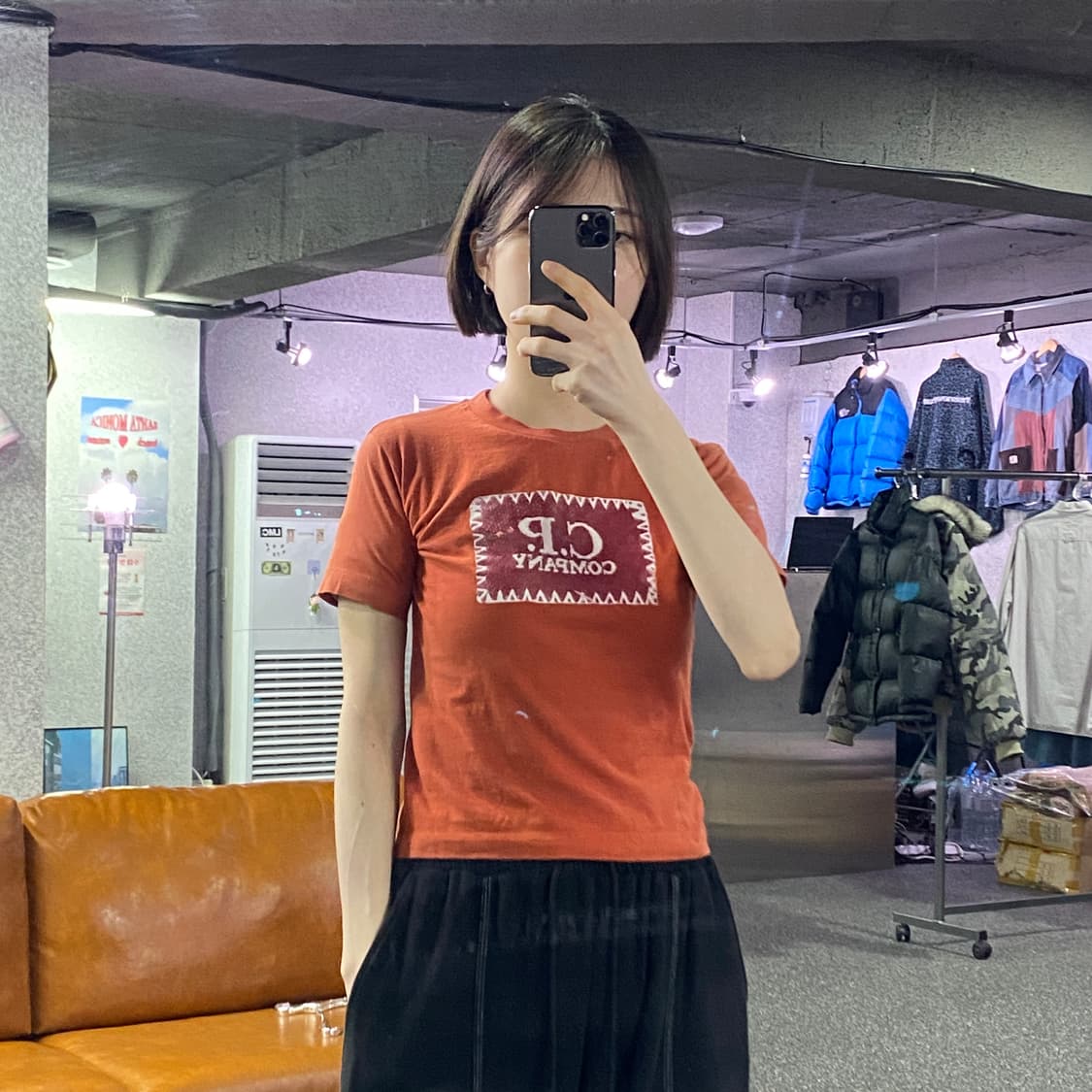 cp 컴퍼니 라벨로고 크루넥 반팔티 B3795 상품이미지1