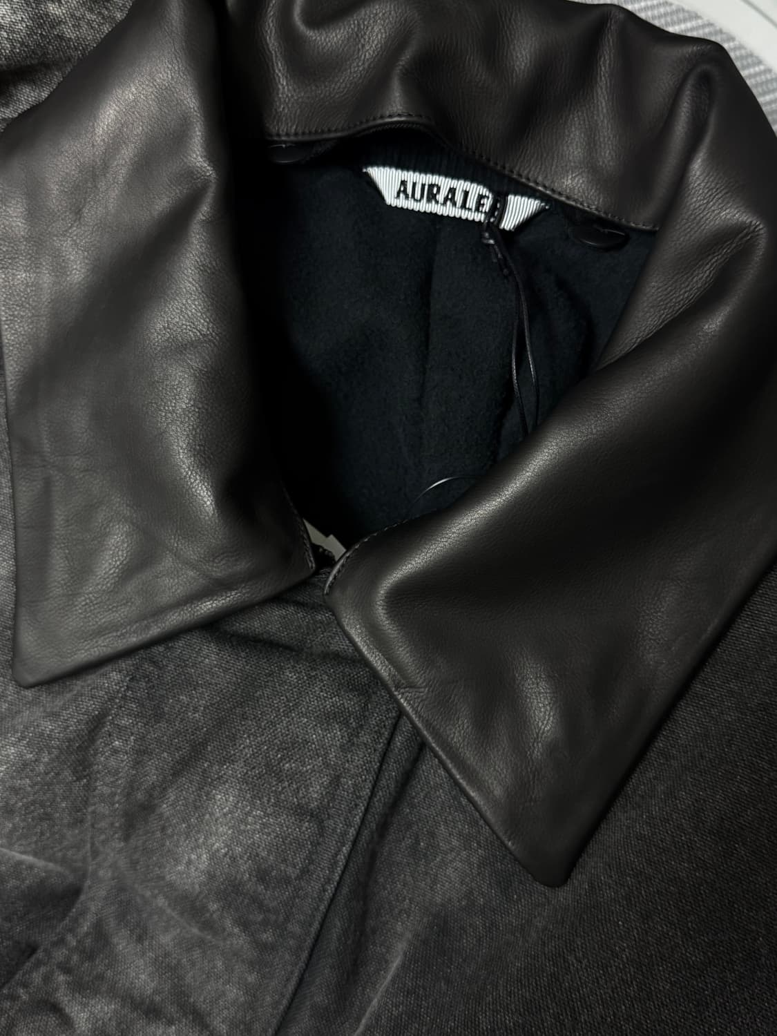 [4] 25AW 오라리 프로덕트 다이드 오가닉 코튼 덕 블루종 블랙 상품이미지1