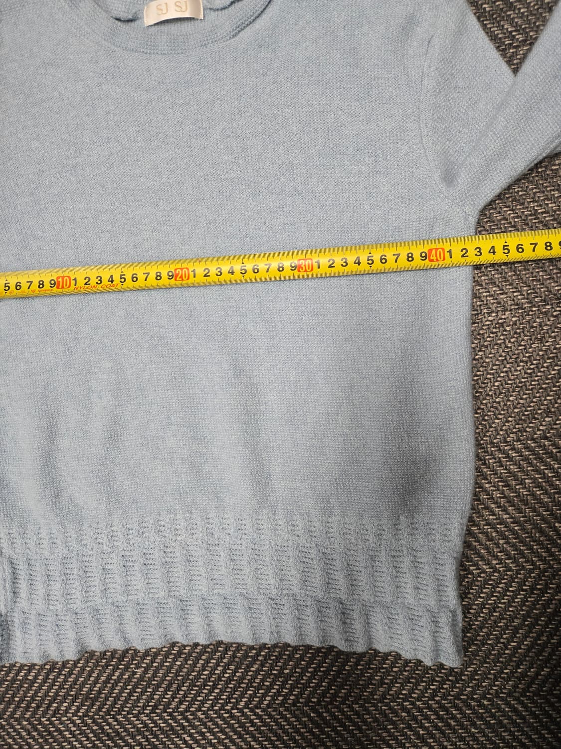 한섬 SJSJ 니트티 하늘색 모100%니트티 상품이미지5