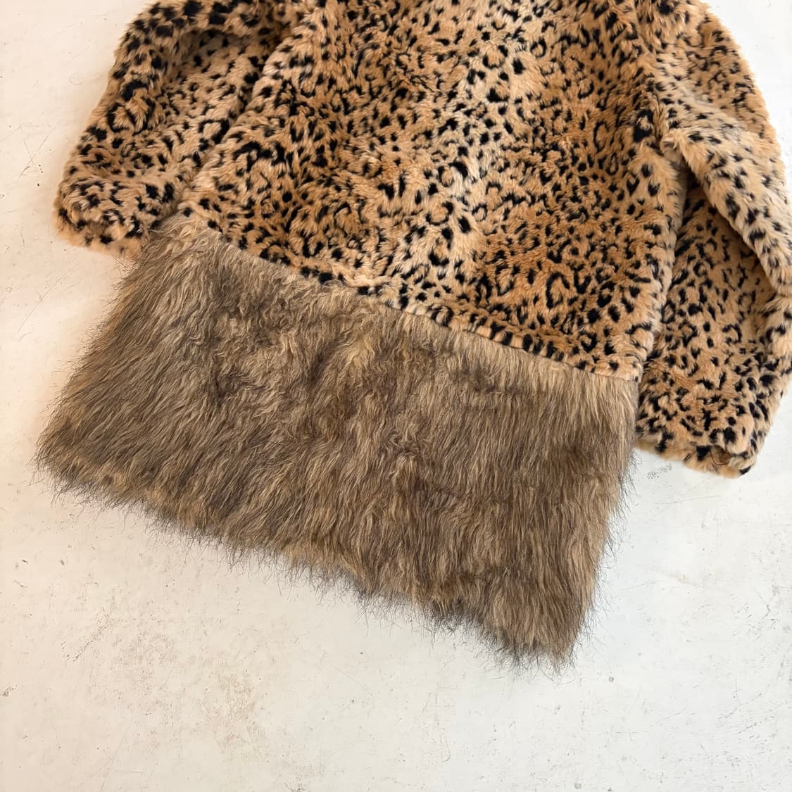 FJM 빈티지 애니멀 페이크 퍼 코트 M 상품이미지8