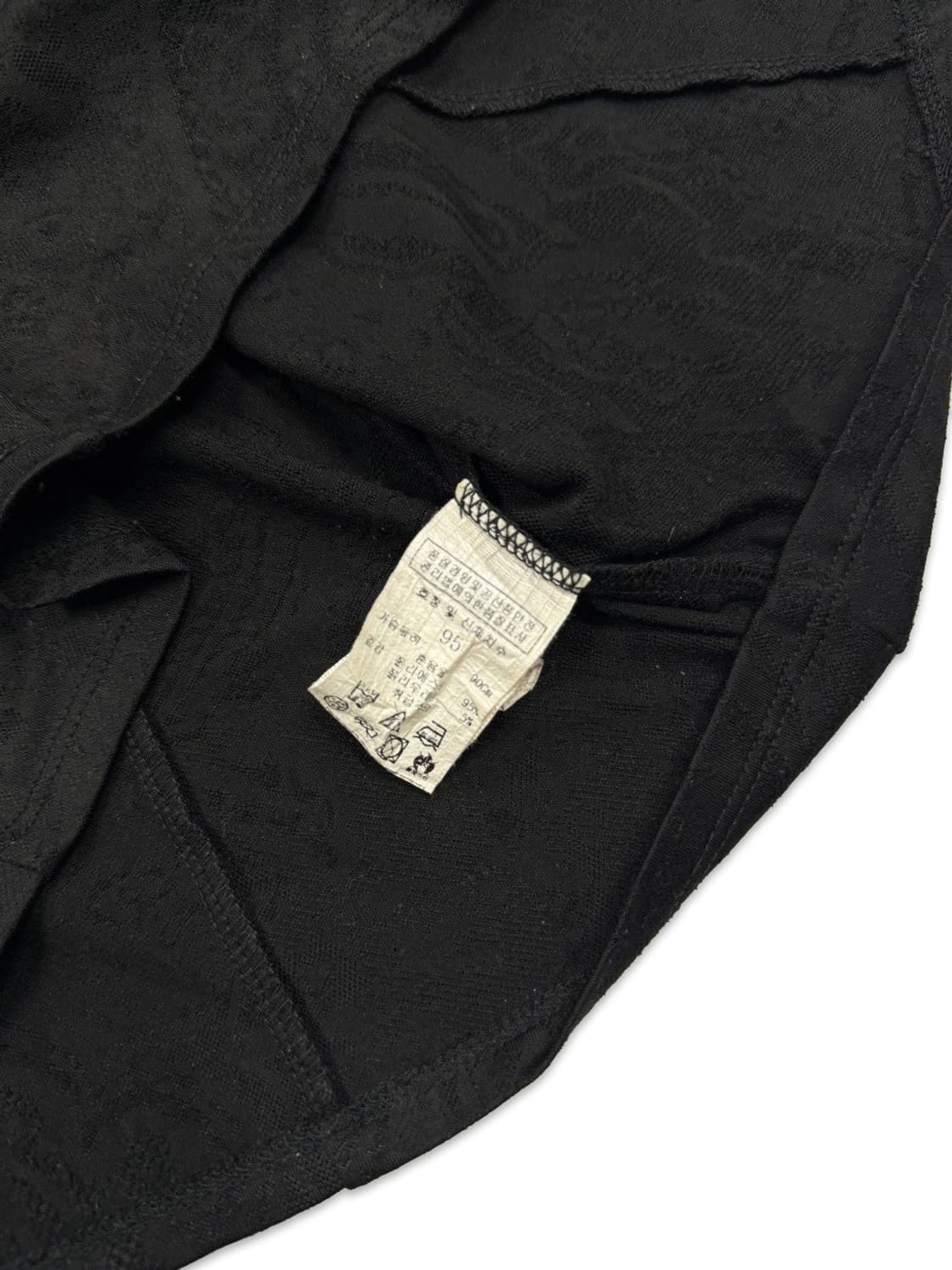 빈티지 블랙 비즈 슬림 반팔티 상품이미지4