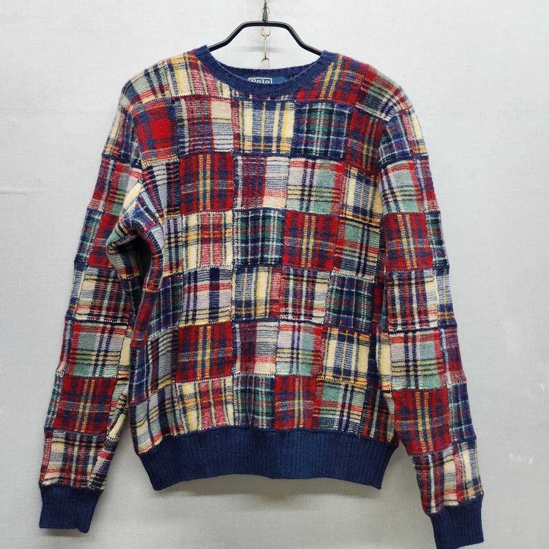 폴로랄프로렌 타탄체크 패치워크 빈티지 니트 M(M) 상품이미지1