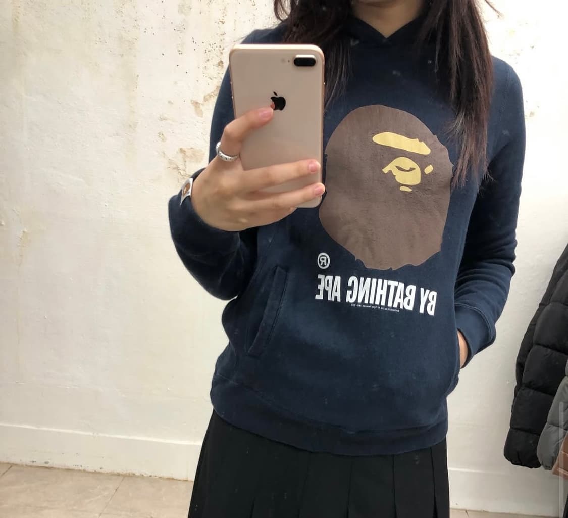 베이프 딱붙핏 후드티 상품이미지1