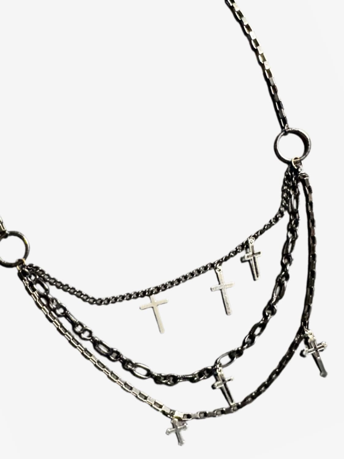 00’s Archive Vkei Y2K Cross Necklace 상품이미지2