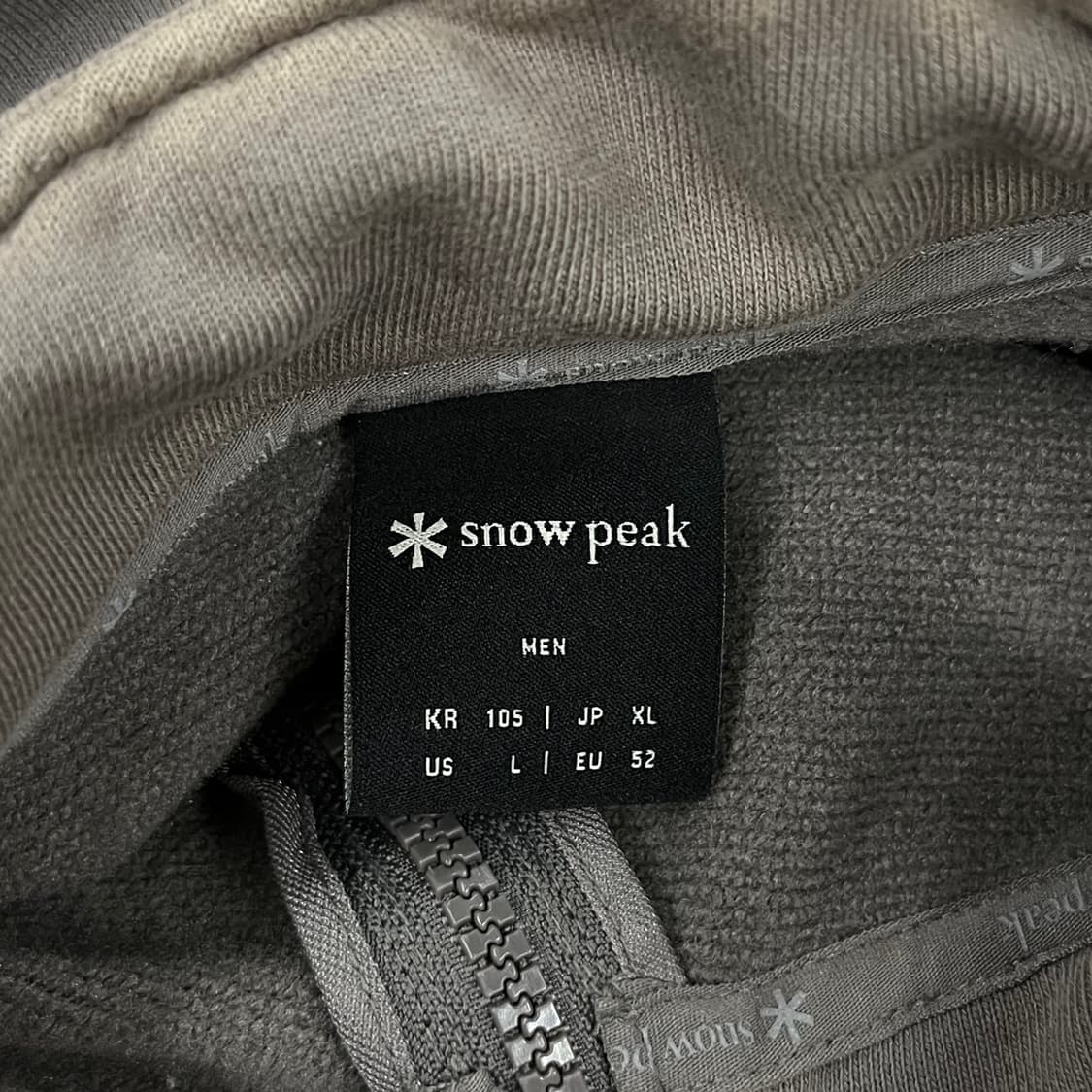 [정품/105] 스노우피크 하프집업 맨투맨 그레이 b18 상품이미지5
