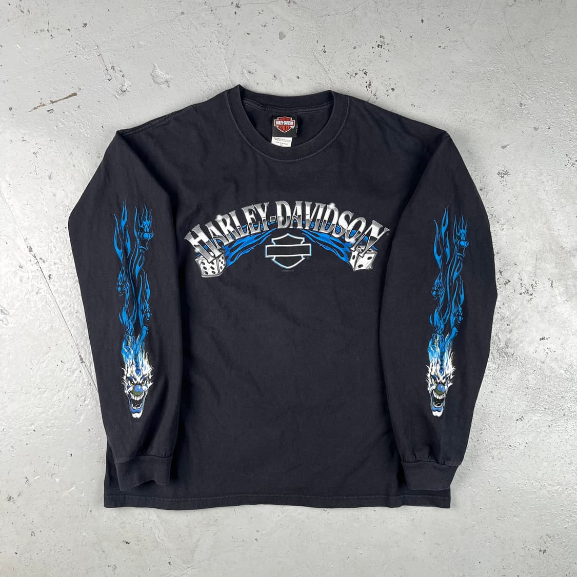 빈티지 할리데이비슨 클로운 플레임 롱슬리브 상품이미지2