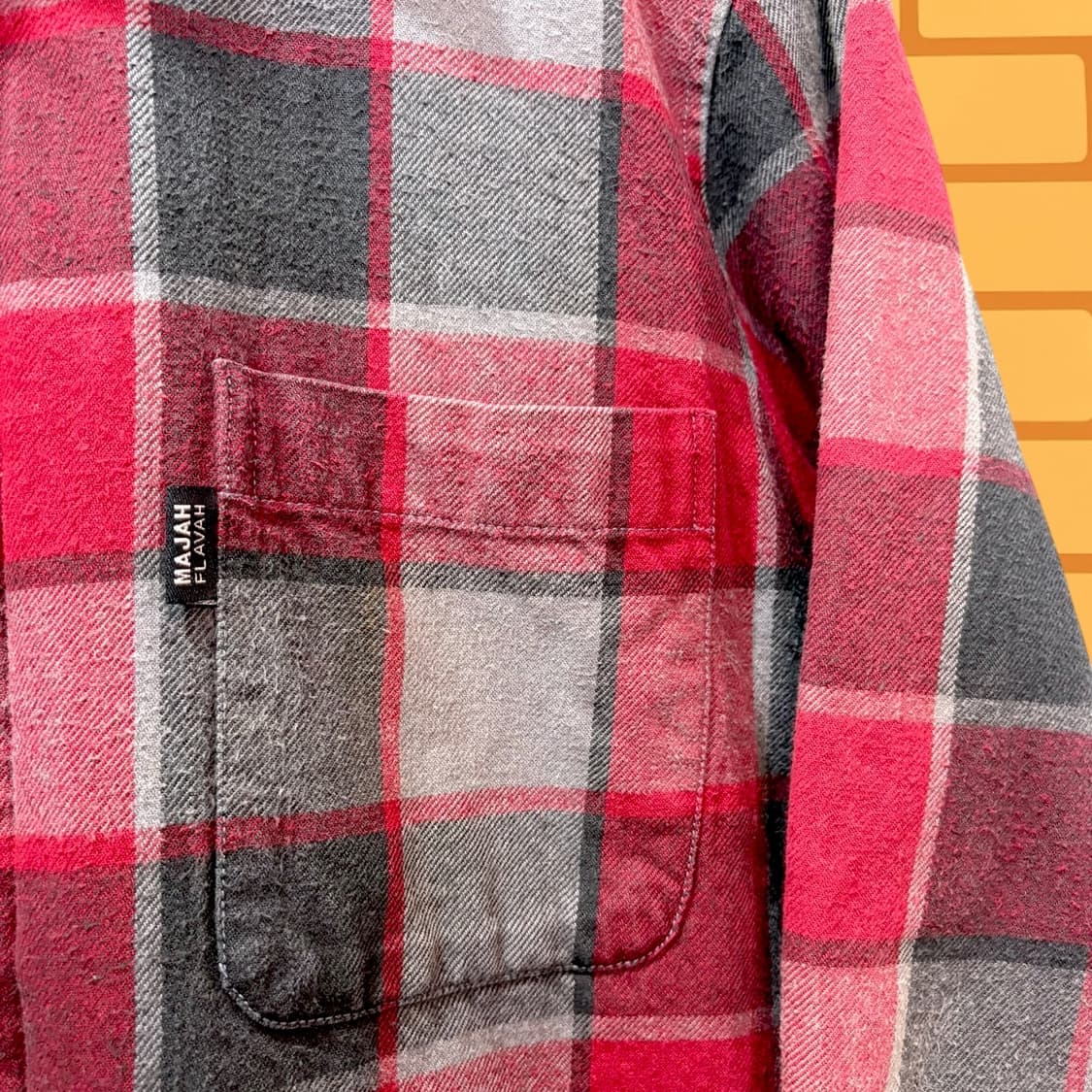 Majah Flavah 퀼팅 워크 셔츠 자켓 (L) 상품이미지3