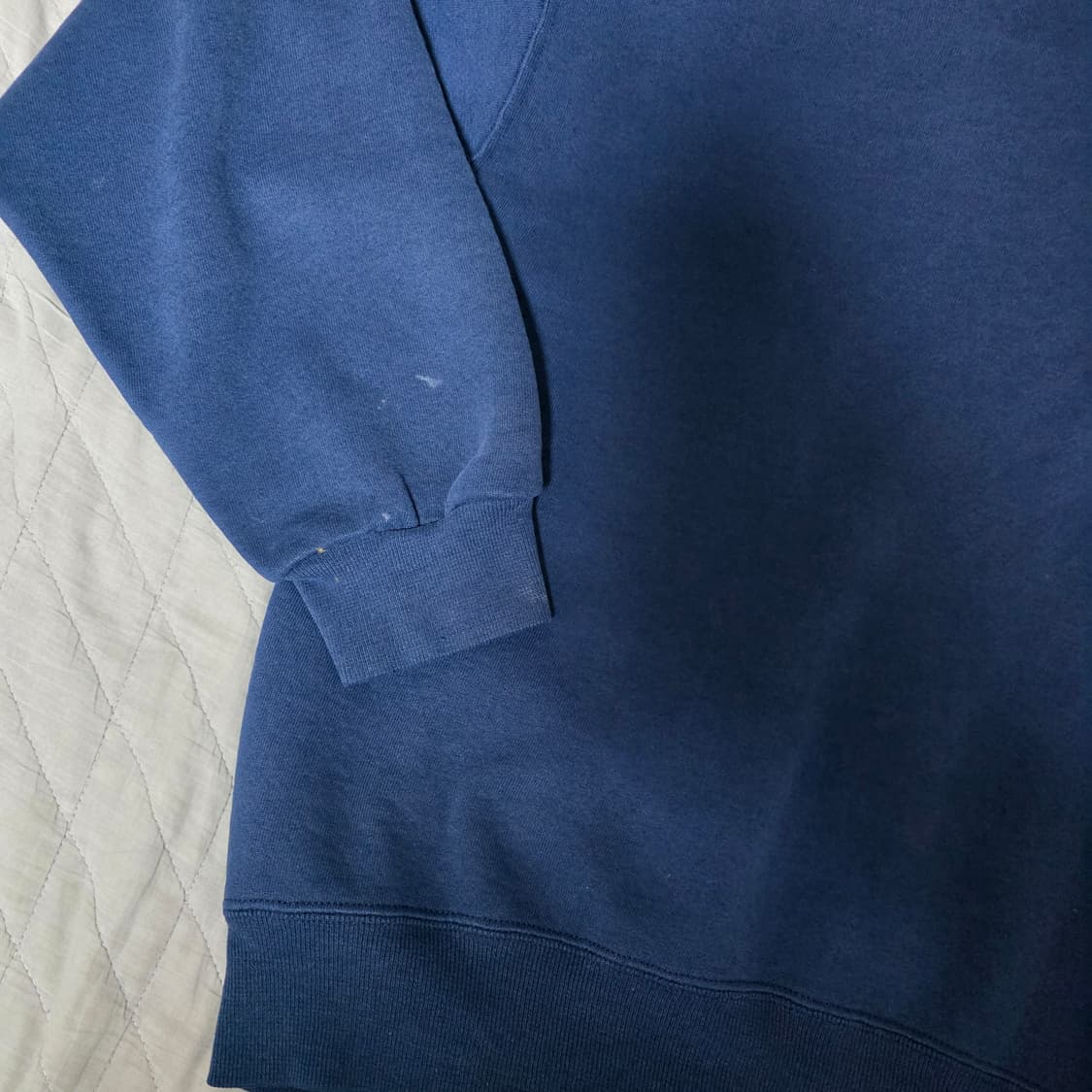 [XL] 90s 빈티지 러셀 네이비 더티 페이드 트래쉬드 맨투맨 스웻 상품이미지3