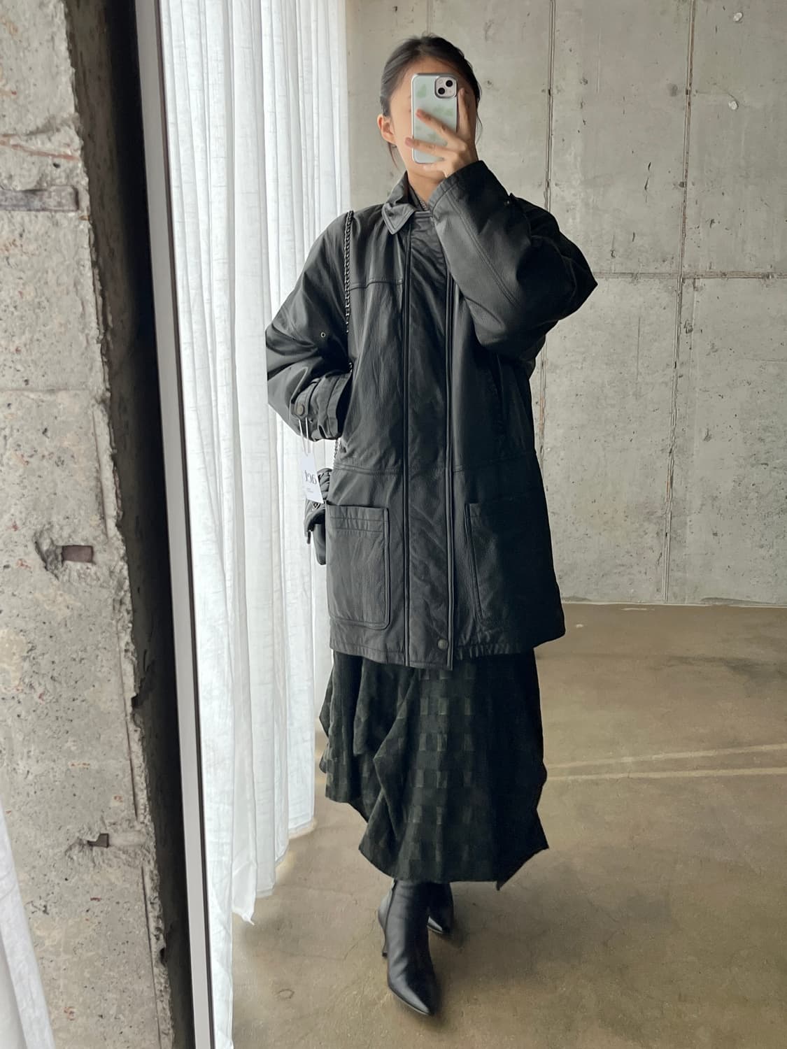 90s genuine lambskin 양가죽 미디 자켓 상품이미지6