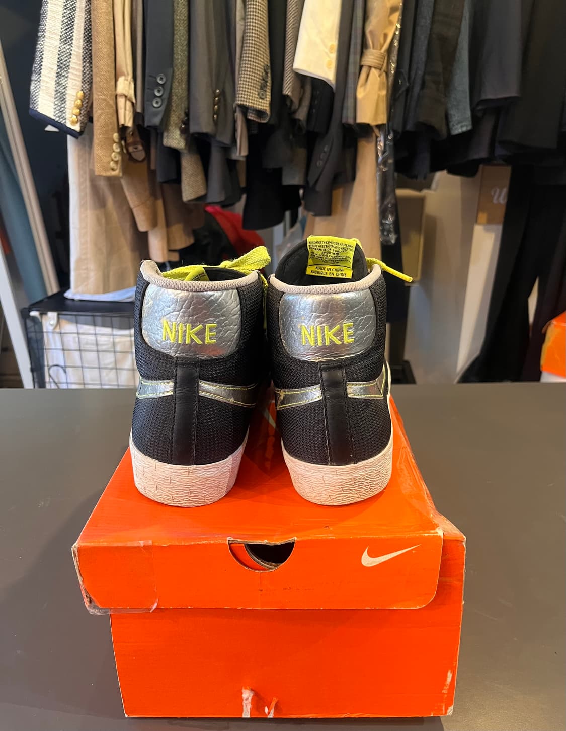 나이키 블레이저 블랙 실버 네온 그린(285mm) 상품이미지3