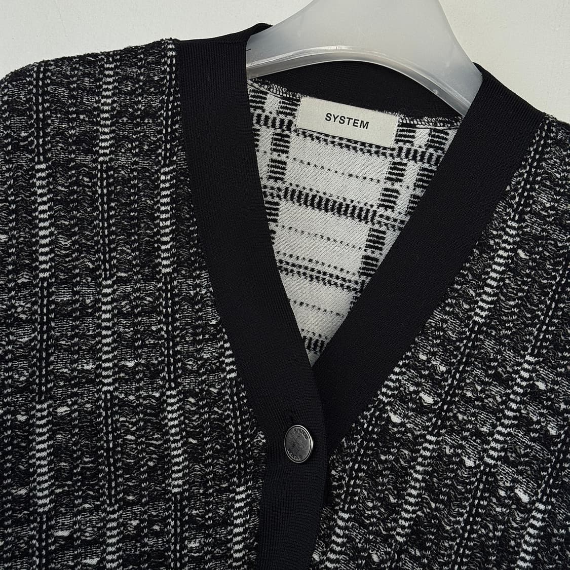 시스템 루즈핏 브이넥 울 니트 가디건 상품이미지2