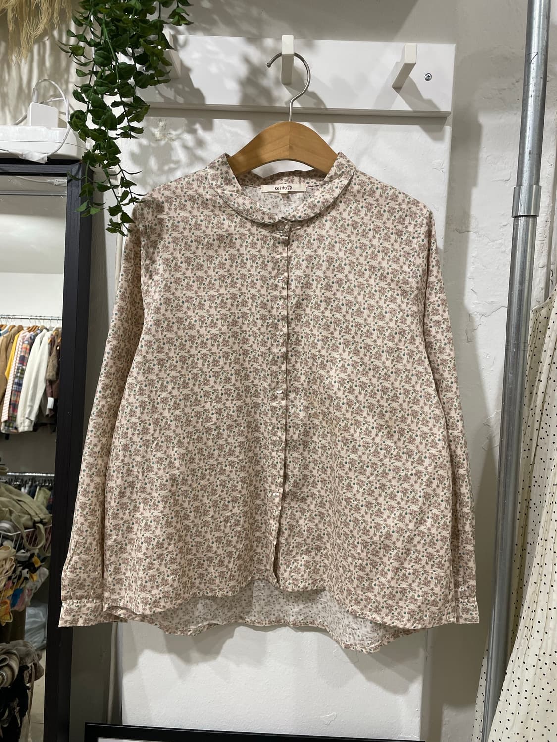 잔꽃 둥카라 셔츠 블라우스 상품이미지6