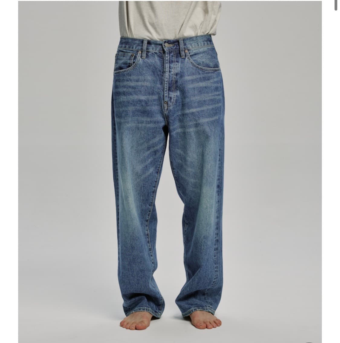 [비헤비어]523L SELVEDGE DENIM PANTS _워시드블루 상품이미지4