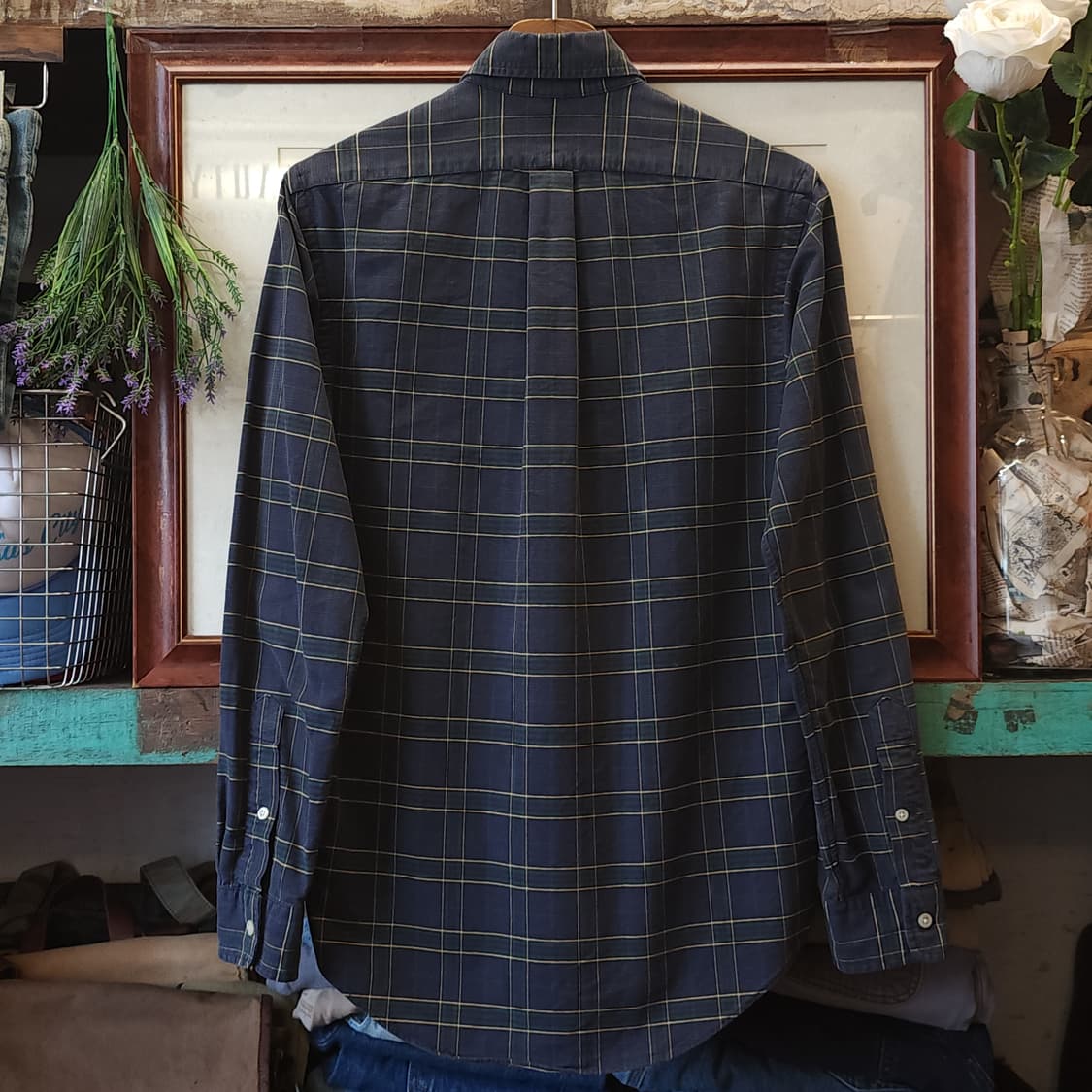 90s 폴로 체크셔츠 폴로 블랙와치 옥스포드 체크셔츠 XS 상품이미지3