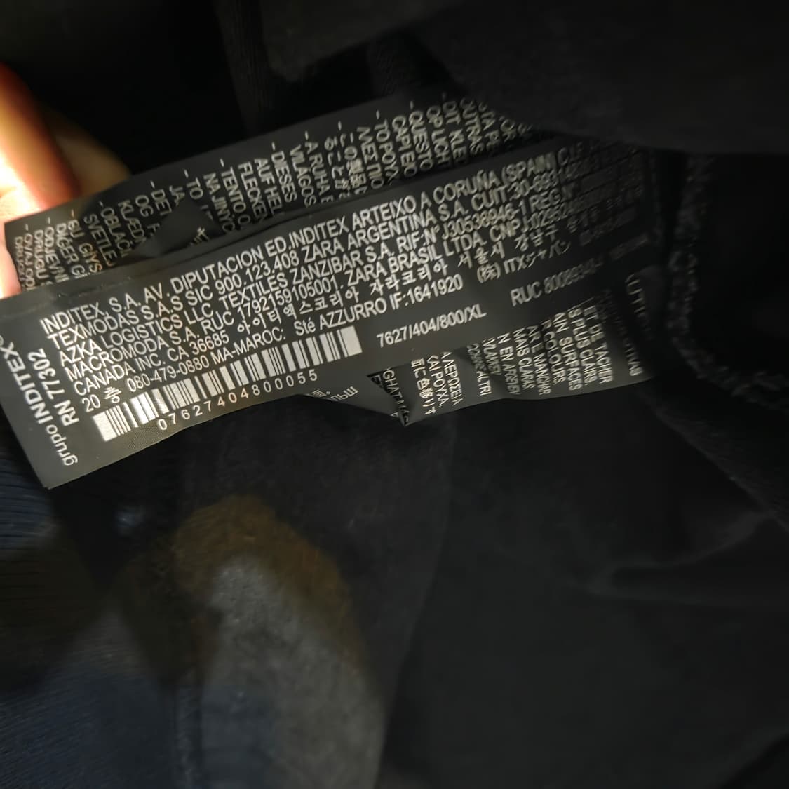 자라 블랙 데미지 워싱 반팔 티셔츠 XL 상품이미지6