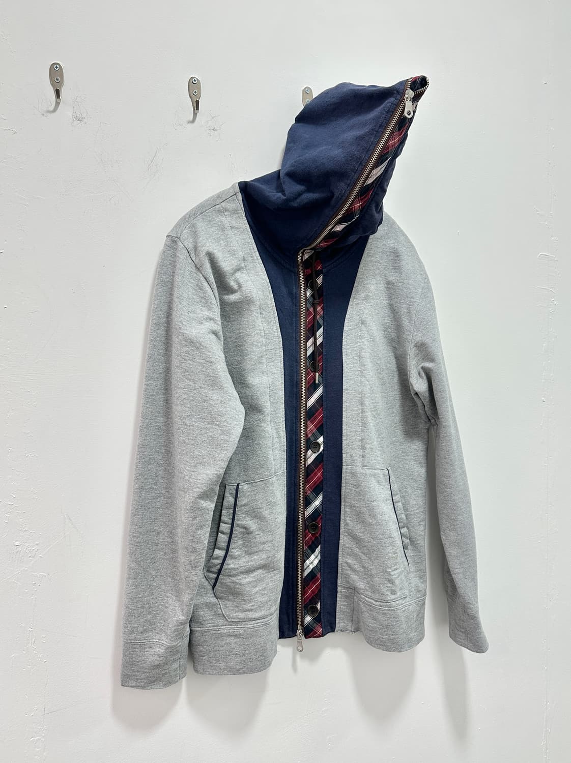 TK 2way check detail full hood zip 상품이미지7