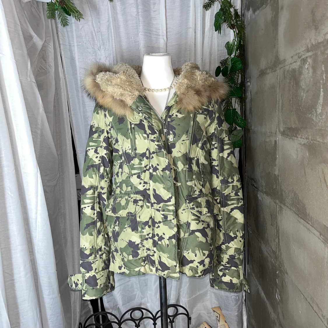 펑크 카모 인감퍼 패딩자켓 상품이미지4