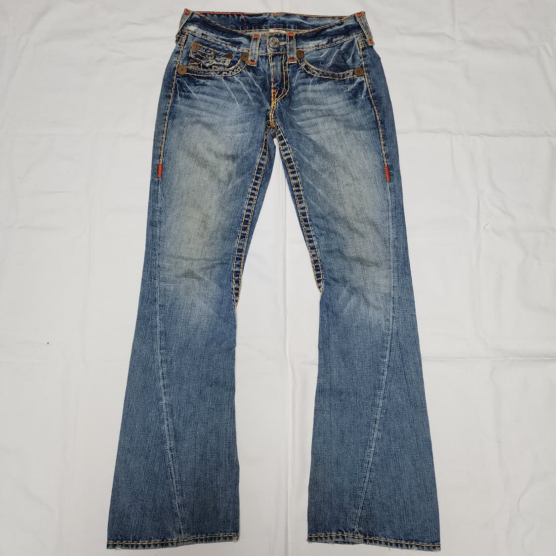 트루릴리젼 JOEY SUPER T Y2K 스티치 부츠컷 데님팬츠 상품이미지2