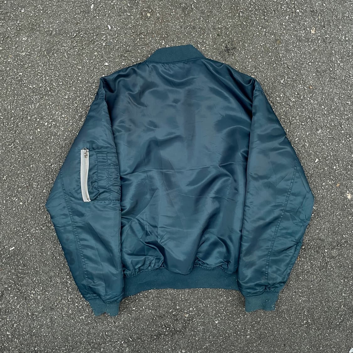 90s 산토리 리버시블 ma-1 항공잠바 올드스쿨 블루종 자켓 L XL 상품이미지8